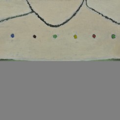 Tang Yongxiang, "Six Colors Dots and Breast," 100 x 80 cm, 2010. 唐永祥，《六个色点和胸部》，布面油画，100 x 80 cm， 2010