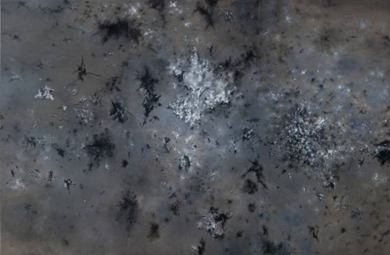 Cai Jin, "Landscape No. 37," 2013, Oil on canvas, Set of 3, 300 x 150 cm in each. 蔡锦,“风景37”,2013,3件系列作品之1,布面油画,每个 300 x 150 cm