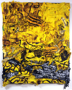 Angel Otero, Untitled, 2010. Oil skins on canvas. Collection of Ninah and Michael Lynne. Courtesy of the artist and Lehmann Maupin Gallery, New York.