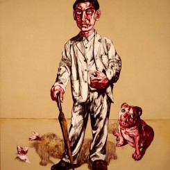 曾梵志，《内伤》，布面油画，200cm×180cm，1994，汉雅轩收藏