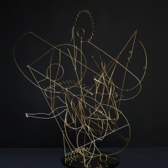 Lu Xinjian, "Wired Space No. 10 ," 44 x 25 x 31.5cm, wire, paint, resin, 2013  陆新建，《天马行空 No.10》，39.5x44x47cm， 铁丝, 喷漆, 树脂，2013