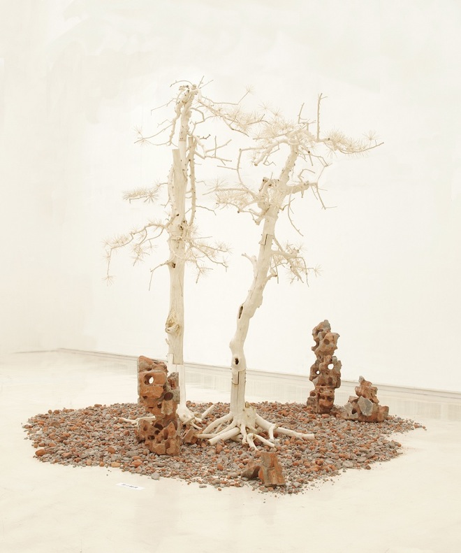 Pine Tree Garden by Shi jinsong, Trees and debris debris, dimension variable, 2012