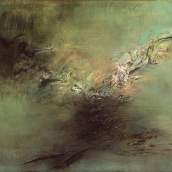 Zao Wou-Ki, 02.04.59, 1959, Oil on canvas, Signed and dated 59 lower right and titled on verso 91 x 132 cm, Reserved rights, courtesy de Sarthe Gallery