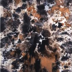 Mark Tobey，Untitled，Monotype on paper，马克•托比，无题，1961，纸本拓印，99 x 50 cm