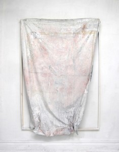 Jeremy Everett, “No Exit #2”, mixed media on mylar blanket, 195 x 137 cm, 2013