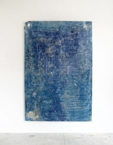 Jeremy Everett, “No Exit #5”, cyanotype, exposure, oil paint on mylar, 196 x 131cm, 2013