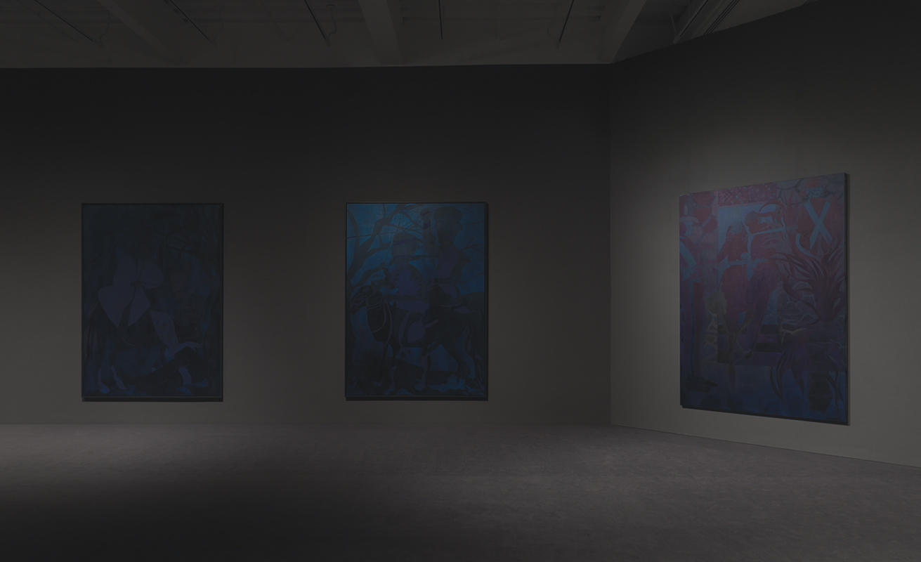 “Chris Ofili: Night and Day”, third floor installation view at the New Museum. Photo by Maris Hutchinson/EPW.  All artworks © Chris Ofili. Courtesy David Zwirner, New York/London.