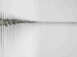 Teresita Fernández，《Horizon (Halo) 》，2011年，石墨、磁石，尺寸不一。图片请注明由艺术家及立木画廊（纽约及香港）提供。