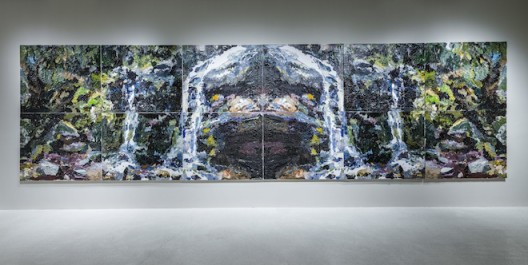 Ben Quilty, “Fairy Bower Falls Rorschach no.2”, oil in linen, 220 x 780 cm, 2014. Photo by Mike Pickles / studioEAST.