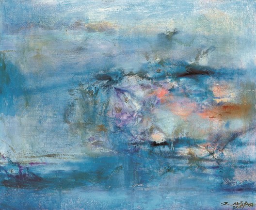 Lot 拍品编号 21 ZAO WOU-KI 赵无极 (ZHAO WUJI, French/Chinese, 1921-2013) Untitled 《无题》 oil on canvas 油彩 画布 60 x 73 cm. (23 5/8 x 28 3/4 in.) Painted in 2004年作2004 HK$ 2,800,000- 3,400,000 US$  359,000-  435,900 