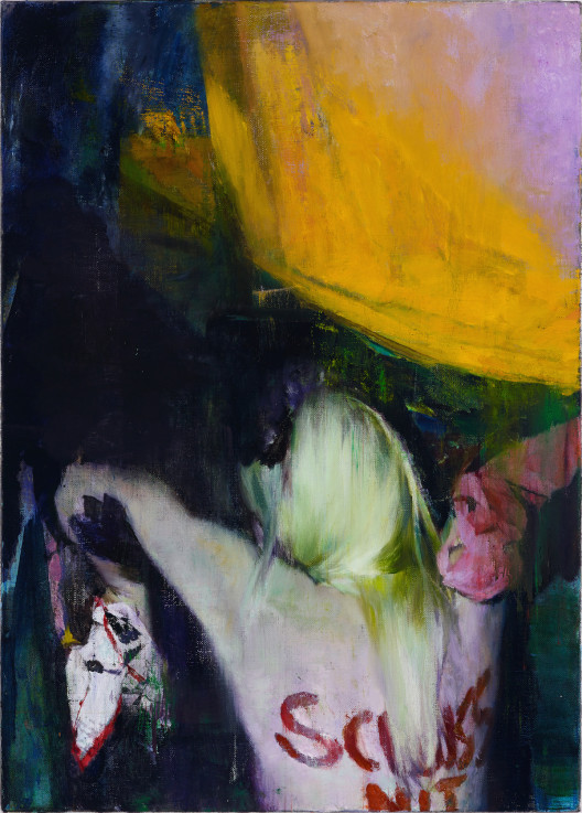 Justin Mortimer, “Schluss,” oil on canvas, 70 x 50 cm, 2014.