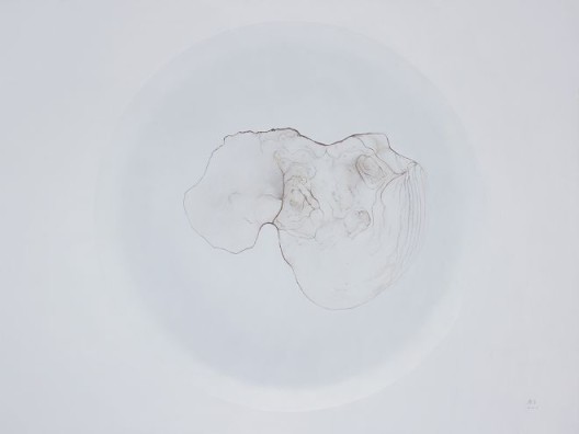 朱昱，《茶渍NO.17》，布面油画 ，150*200cm，2012