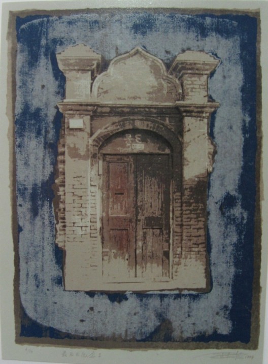 Zhou Jirong, “Last Memory No. 2”, Silkscreen, 65 x 48 cm, 1997周吉荣，《最后的记念之二 (11/14)》，丝网版画，65 x 48 cm，1997