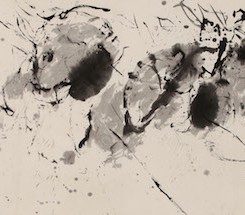 Yeh Shih-Chiang（葉世強）,“Lotus”（《荷》）, Ink on Paper, 134.5 x 417 cm, Circa 2000