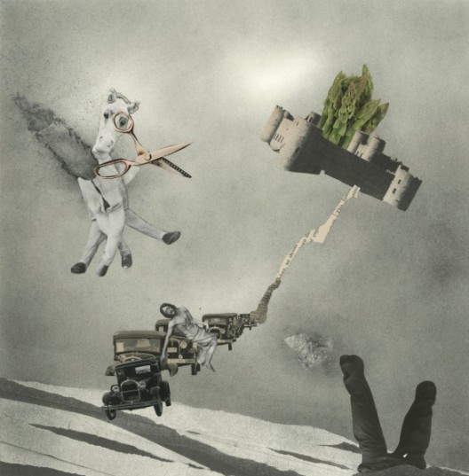 Nils Karsten b. 1970, Die Strömung, 2015, Graphite and collage on paper, 28.2 x 27.9 cm (11 1/8 x 11 in.)