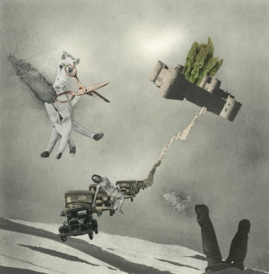 Nils Karsten b. 1970, Die Strömung, 2015, Graphite and collage on paper, 28.2 x 27.9 cm (11 1/8 x 11 in.)