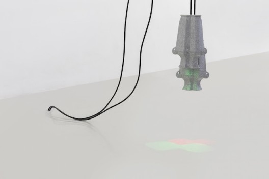 Liu Chuang, Untitled, 2015, Porcelain, LED Light, electrical wire, 27×19cm (×2), Courtesy the artist and Magician Space