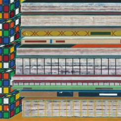 彭剑，《迷局No.1》，纸本设色，34x62 cm，2015