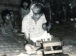 Image: José Maceda, from the CD cover of Archival Sound Series: José Maceda, Field Recordings in Philippines, 1953–1972.