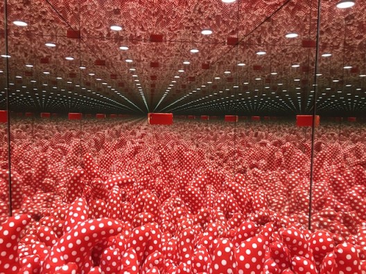 Yayoi Kusuma—through a red-covered mobile phone (Sakurado Fine Arts, Tokyo)