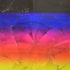 Luca Dellaverson
Untitled, 2015
Epoxy resin and UV
cured inkjet print on
glass with wood support
167,64 x 129,54 cm
© Courtesy of the artist Galerie Nathalie Obadia, Paris/Bruxelles