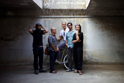 Sàn Art board members (from left) Phunam, Dinh Q Lê, Tuan Andrew Nguyen, Matt Lucero and Zoe Butt. Phunam, Dinh and Tuan are co-founders of San Art.