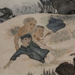Yun-Fei Ji, "Party Secretary's Dream", (detail) ink and watercolor on Xuan paper, 38.6 x 104.4 cm, 2015.Courtesy of the artist and Zeno X Gallery, Antwerp.