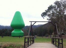 Paul McCarthy's "Tree" installed at Paramount Ranch.