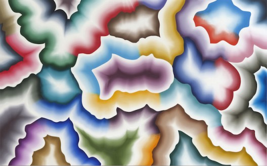 Bernard Frize Balaire, 2014 acrylic and resin on canvas 200x320cm (783⁄4x126in.) Courtesy Galerie nächst St. Stephan Rosemarie Schwarzwälder, Vienna, © Photos Markus Hörgötter