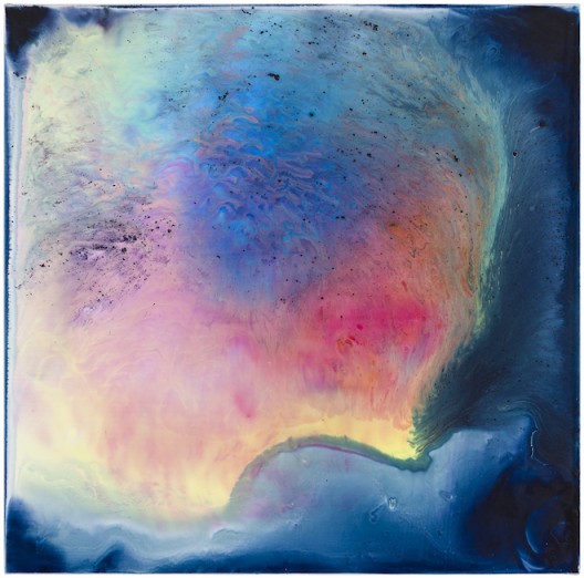 Bernard Frize Doine, 2015 acrylic and resin on canvas 66 x 66 cm (26 x 26 in.) Courtesy Galerie nächst St. Stephan Rosemarie Schwarzwälder, Vienna, © Photos Markus Hörgötter