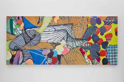 Frank Stella, Study for Princess of Wales Theater, Toronto, III, 1992. Mixed medium on canvas. 137 x 60 x 2 1/2 inches (348 x 152.4 x 6.4 cm). © Frank Stella. ARS, NY and DACS, London 2016.