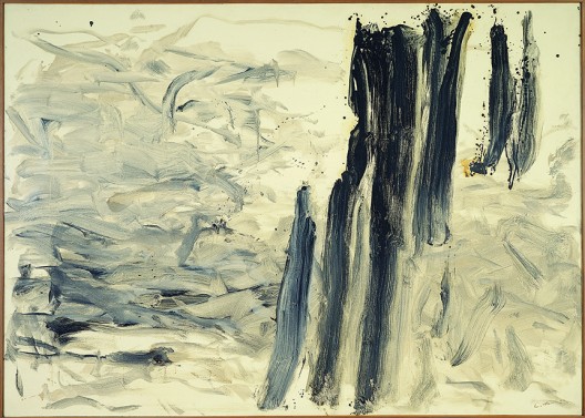 Lee Ufan, 1990, With Wind, Oil on canvas, 227®™+161cm, Gana Art lores