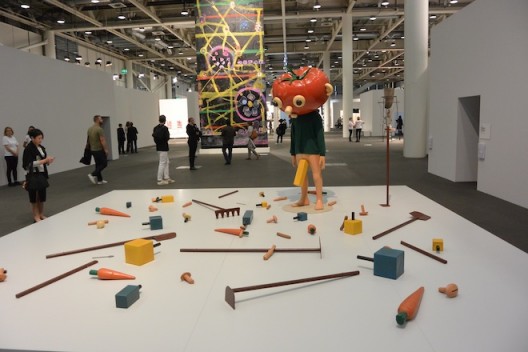 We need to talk about this –Paul McCarthy's Tomato Head (Green) (1994) in the Unlimited section of Art Basel. Image: Courtesy Hauser & Wirth – sold for USD4.75 million.