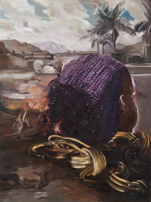 王之博，《无题（珠宝）》布面油画，107 x 80 cm，2015