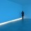 Bruce Nauman's "Natural Light, Blue Light Room" reconstructed from its 1971 Vancouver iteration, at Blain Southern, Hanover Square