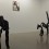 Sarah Lucas's cats with Elizabeth Peyton portraits looking on, unofficially at Sadie Coles