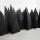 杨牧石，《组建》，木料，黑色喷漆，20件，每件220 × 80 × 45 cm，2016. Yang Mushi, "Constructing", wood, black spray lacquer, 20 pcs., 220 x 80 x 45 cm each, 2016