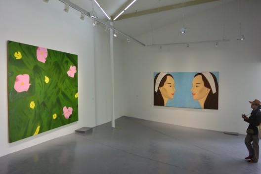 Alex Katz on the ramp at London's Timothy Taylor Gallery's pop-up-pavilion