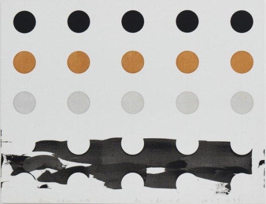 “Thinner...and thinner...#16-85”, 2016, Mixed Media on Canvas, 91 x 117 cm, Photo by Keith Park Image provided by Kukje Gallery“越来……越薄……#16-85”,2016年,布面混合媒体,91 x 117 cm,摄影:Keith Park,图片由首尔国际画廊提供