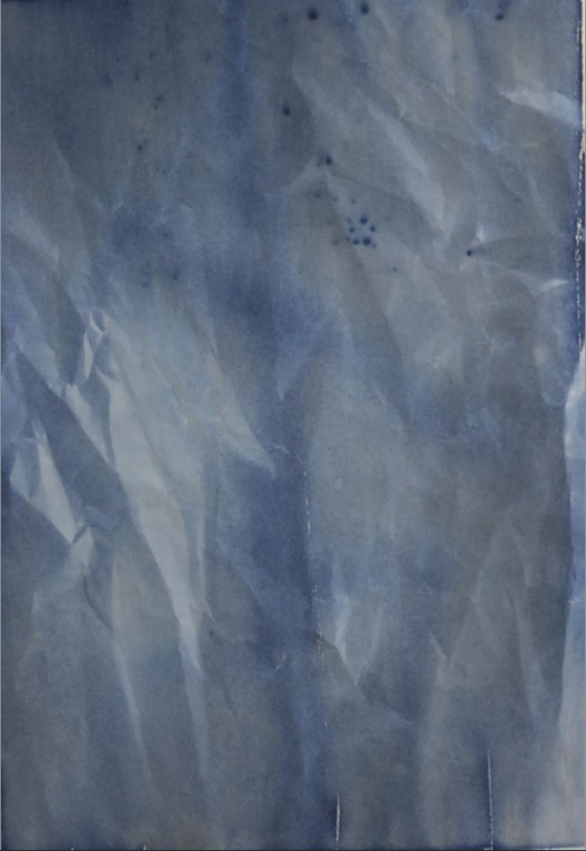 《光下之景观No.6 数据系列》，蓝图纸本，45.5x32.4cm，2016_Landscspe by light No.6 From the DATA series, 45.5x32.4cm, kianotipie paper, 2016