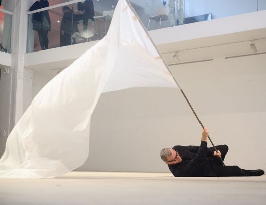 Joakim Stampe(瑞典),《不投降》,2016年10月19日,丹麦文化中心。摄影:空山 / Joakim Stampe, Sweden,