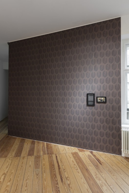 Pak Sheung Chuen, “Nightmare Wallpaper” (No.STC2360-15/a), 2016, wallpaper with framed document, drawings, photographs Dimensions variable (image courtesy the artist and Esther Schipper)