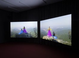 Im Heung-soon, “Bukhansan/Bukhangang”, 2015-2016, HD, 2-channel video, 5.1 Ch sound, duration: 28:12 min, edition of 5 (image courtesy the artist and Esther Schipper)