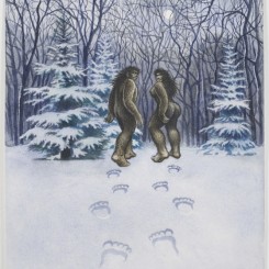 R. Crumb, Bigfoot Couple, 2000, Watercolor on paper, 17 3/4 x 14 inches (45 x 35.5 cm)
© Robert Crumb, 2000. Courtesy the artist, Paul Morris, and David Zwirner, New York/London.