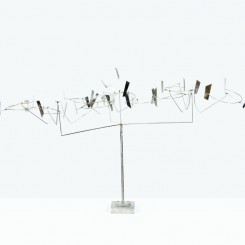 George Rickey, Nebula III, 1989, stainless steel, unique, 61 x 96.5 x 91.4 cm, courtesy of Marlborough Gallery Inc. and the Estate of George Rickey