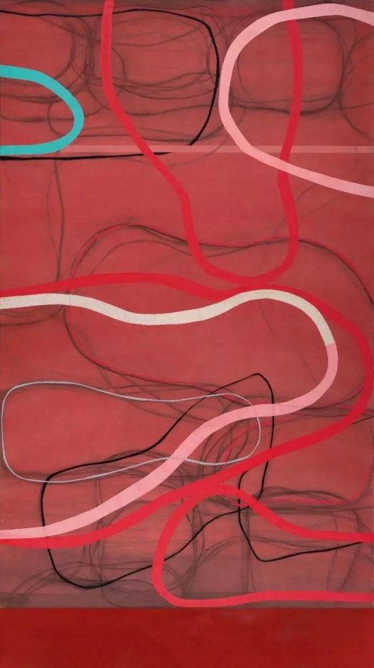 《线-影子的影子 之一》/ Lines - the Shadow of the Shadows No.1 综合材料/ Mixed media on canvas 500 × 280 cm 2016 - 2017