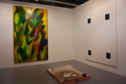 Katharina Grosse (left), Lee Ufan (right) and Joëlle Turerlinckx at Galerie Nächst St.Stephen Rosemarie Schwarzwälder