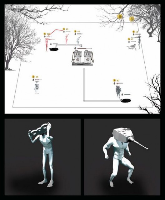 WONG Chung-yu, “Carnivore”, Real-time random animation, 2015 (Image courtesy of the Artist and Hanart TZ Gallery) 黄琮瑜，《肉食者》，动画，2015（图片由艺术家及汉雅轩提供）