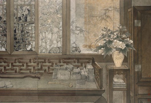 郑力,《与谁同尘》，水墨 设色 纸本，Ink and Colour on Paper，170 x 248 cm，1999-2002（图片由艺术家及汉雅轩提供） ZHENG Li, 