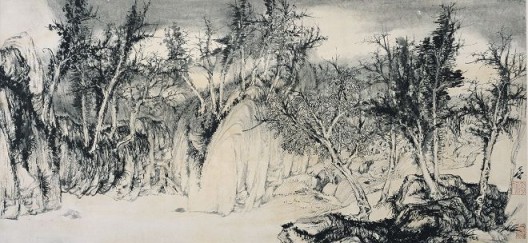 郑力，《谷雨》，水墨 纸本，37 x 80 cm ，2002（图片由艺术家及汉雅轩提供） ZHENG Li, 